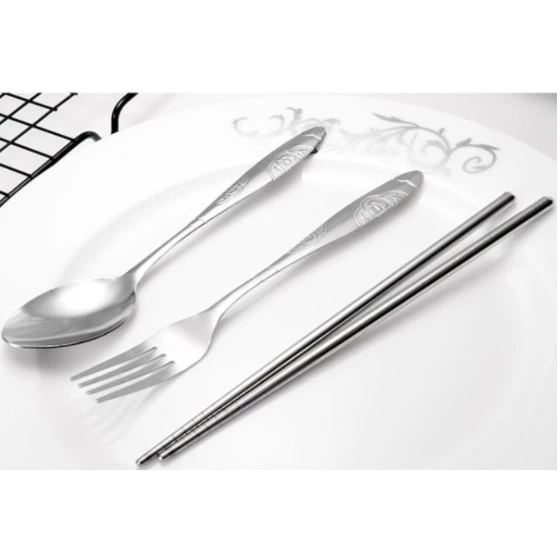 07c48b95eb35a9511d273d7d3a17f081.webp Stainless Steel Chopstick Fork Spoon Set