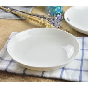 White Ceramic Deep Plate