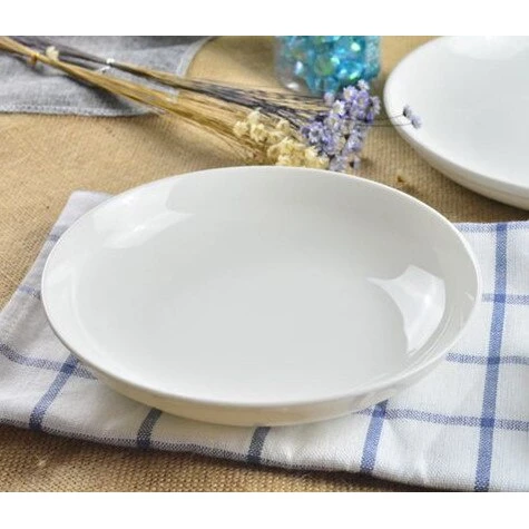 White Ceramic Deep Plate