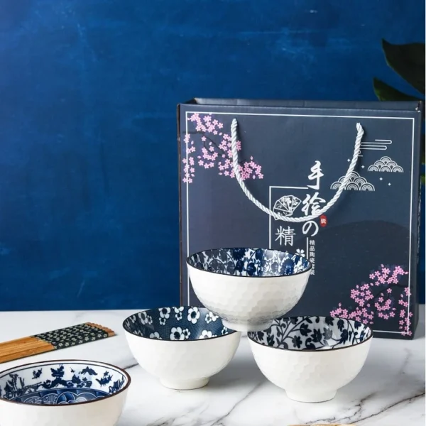 a9459272c60a85436893f81a4081e01d.webp Japanese Ceramic Rice Bowl Gift Set
