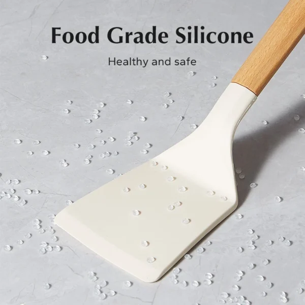 Redchef Solid Wood Silicone Turner Ladle