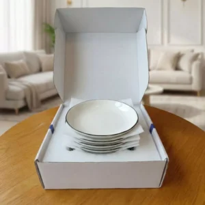 Boxed Ceramic Dinnerware Plate Set L20.5cm W20.5cm H3.5cm