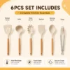 ACE HOMEACE 6Pcs Silicone Utensil Set