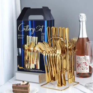 Random 24pcs Nordic Stainless Steel Cutlery Set