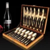 24pcs Gold Stainless Steel Cutlery Set