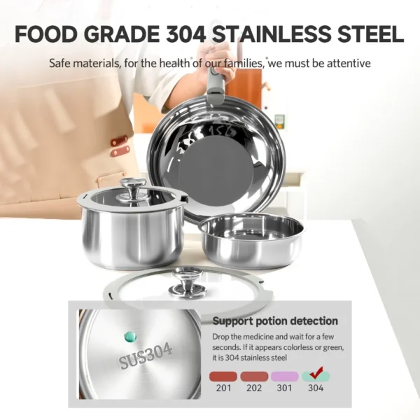 my-11134207-820ld-mp1zwmq2roqo3e.webp SUPVIBE 19Pcs Stainless Steel Cookware Set