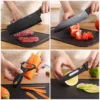 7 in 1 Black Kitchen Knife Set