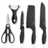 7 in 1 Black Kitchen Knife Set