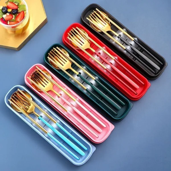 sg-11134201-7rd65-luj64ojs58dof5.webp Random 3in1 Portable Stainless Steel Cutlery Set