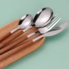 Imitation Wood Handle Cutlery Set