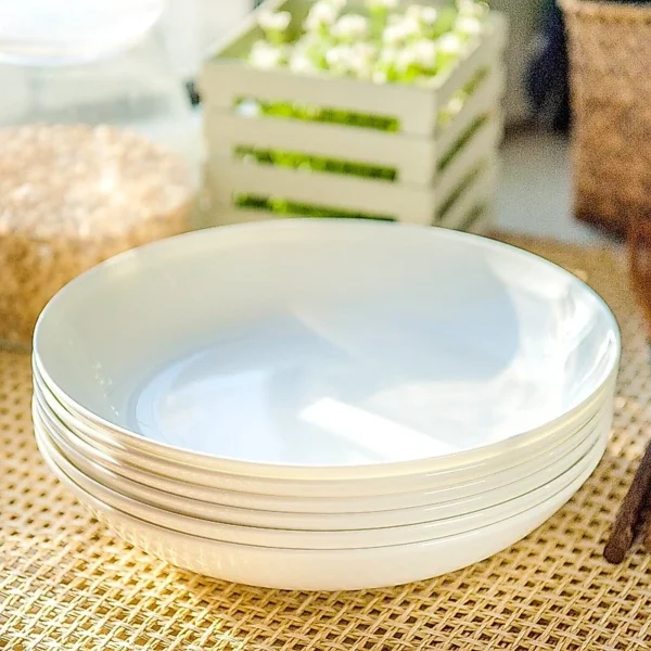 White Ceramic Deep Plate